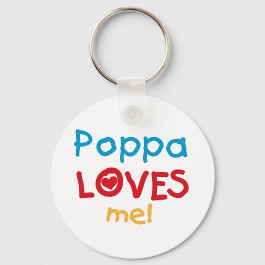 Pappa-Lieben ich T - Shirts und Geschenke Schlüsselanhänger (Vorderseite)