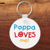 Pappa-Lieben ich T - Shirts und Geschenke Schlüsselanhänger (Vorderseite)