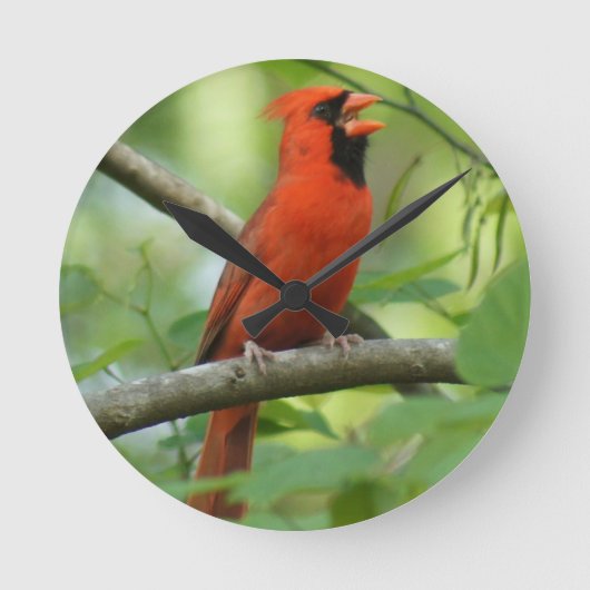 Pappa Singing! Runde Wanduhr (Vorderseite)