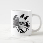 Pappa Skull and Crows Halloween Jumbo Tasse (Rechts)