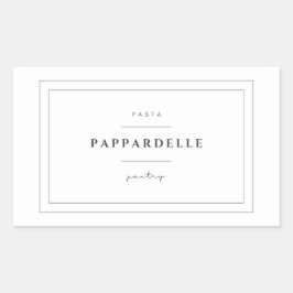 Pappardelle Pasta Food Label Aufkleber