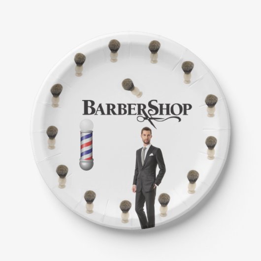 Pappbecher Friseur Pappteller (Vorderseite)