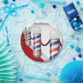 Pappbecher Friseurstange Pappteller (Party)