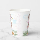 Pappbecher für Osterparty mit Pferd und Osterhase (Links)