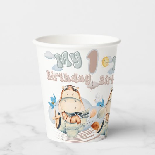 Pappbecher.zum 1.Geburtstag Pappbecher (Vorderseite)