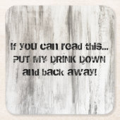 Pappbier-Getränk-Untersetzer für Mann-Höhle Rechteckiger Pappuntersetzer (Vorderseite)