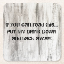 Pappbier-Getränk-Untersetzer für Mann-Höhle