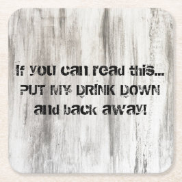 Pappbier-Getränk-Untersetzer für Mann-Höhle Rechteckiger Pappuntersetzer