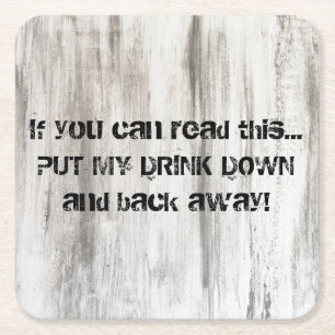 Pappbier-Getränk-Untersetzer für Mann-Höhle Rechteckiger Pappuntersetzer