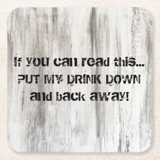 Pappbier-Getränk-Untersetzer für Mann-Höhle Rechteckiger Pappuntersetzer (Vorderseite)