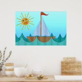 Pappbootschild Poster (Küche)