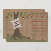 Pappe Inspiriert Apple Orchard Probe Abendessen Einladung (Vorne/Hinten)