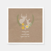 Pappe Inspiriert Hirschhochzeit Napkins Serviette (Vorderseite)