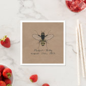 Pappe Inspiriert Honey Bee Wedding Napkins Serviette (Beispiel)