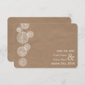 Pappe Inspiriert Twine Globes Save the Date (Vorne/Hinten)