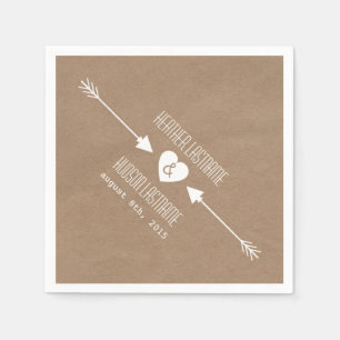 Pappe Inspirierte Pfeile Hochzeit Napkins Serviette
