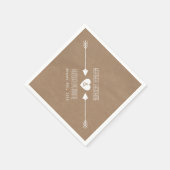 Pappe Inspirierte Pfeile Hochzeit Napkins Serviette (Ecke)