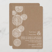 Pappe Inspirierte Twine Globes Hochzeit Einladung (Vorne/Hinten)