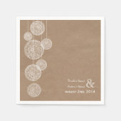 Pappe Inspirierte Twine Globes Wedding Napkins Serviette (Vorderseite)
