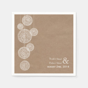 Pappe Inspirierte Twine Globes Wedding Napkins Serviette