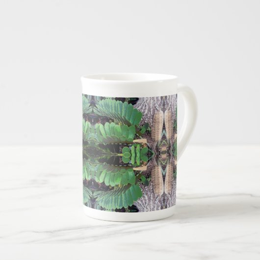 Pappe Palm Pattern Porzellantasse (Vorderseite Rechts)