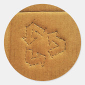 Pappe recycelnd Aufkleber (Vorderseite)