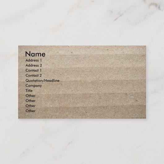 Pappe Visitenkarte (Vorderseite)