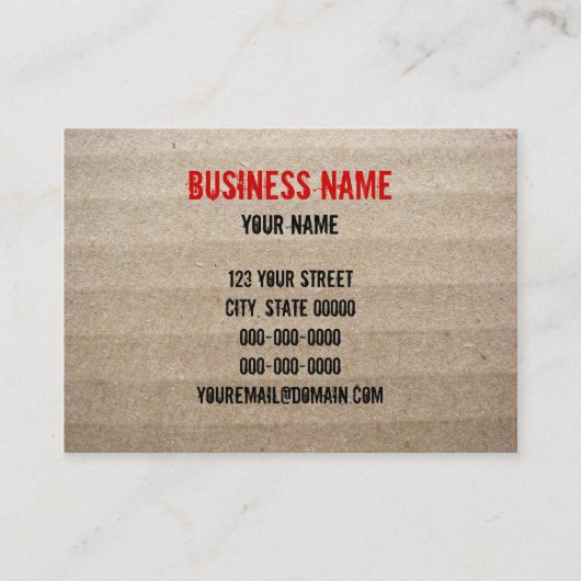 Pappe Visitenkarte (Vorderseite)