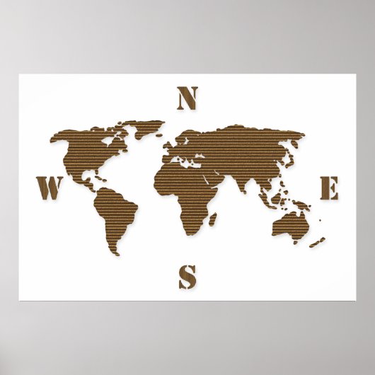 Pappe World Map Poster (Vorne)