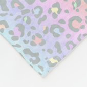 Pappel Rainbow Leopard Druckmuster Fleecedecke (Ecke)