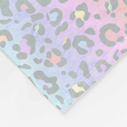 Pappel Rainbow Leopard Druckmuster Fleecedecke (Ecke)