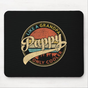 Pappel wie ein Opa nur Cooler Retro Vintage Fett Mousepad
