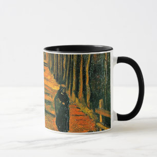Pappelallee bei Sonnenuntergang Tasse