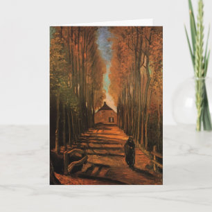Pappelallee im Herbst von Vincent van Gogh Karte