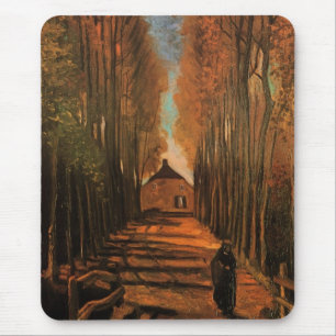 Pappelallee im Herbst von Vincent van Gogh Mousepad