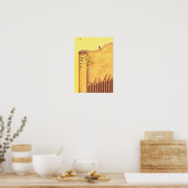 Pappelbäume und ein Turm. Poster (Küche)