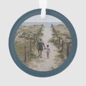 Pappelgriechisches Großvater Foto Weihnachten Ornament (Rückseite)
