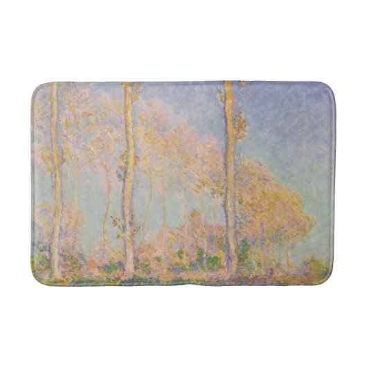 Pappeln, impressionistische Landschaft, Claude Mon Badematte (Vorderseite)