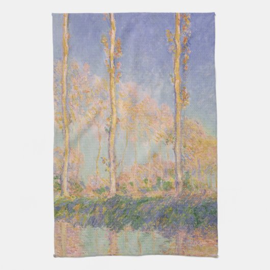 Pappeln, impressionistische Landschaft, Claude Mon Geschirrtuch (Vertikal)