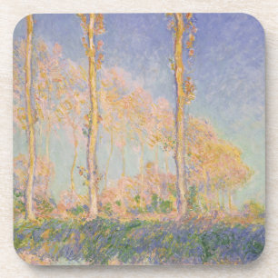 Pappeln, impressionistische Landschaft, Claude Mon Getränkeuntersetzer