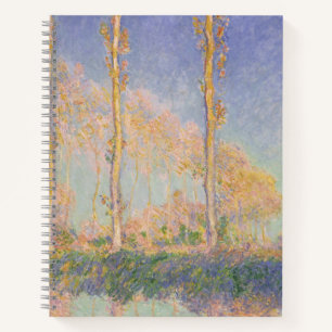 Pappeln, impressionistische Landschaft, Claude Mon Notizblock