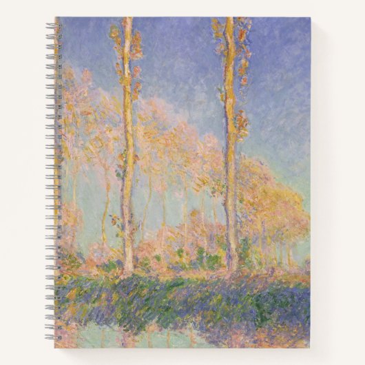 Pappeln, impressionistische Landschaft, Claude Mon Notizblock (Vorderseite)