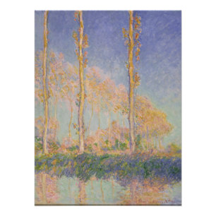 Pappeln, impressionistische Landschaft, Claude Mon Poster