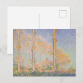 Pappeln, impressionistische Landschaft, Claude Mon Postkarte (Vorne/Hinten)