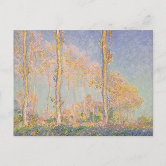 Pappeln, impressionistische Landschaft, Claude Mon Postkarte (Vorderseite)