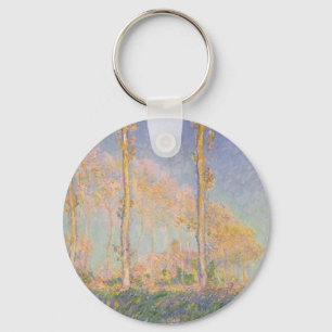 Pappeln, impressionistische Landschaft, Claude Mon Schlüsselanhänger