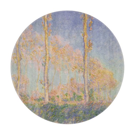 Pappeln, impressionistische Landschaft, Claude Mon Schneidebrett (Vorderseite)