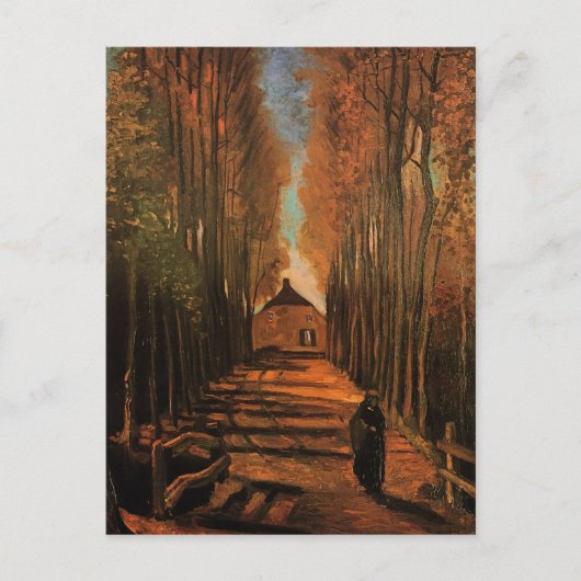 Pappeln in Herbst-Van- Goghschöner Kunst Postkarte (Vorderseite)