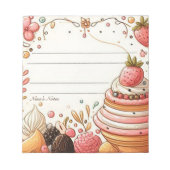 Pappelspeisen für Bäcker Notizblock (Vorderseite)