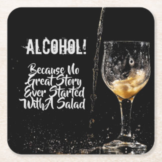 Pappgetränk-Untersetzer-profunde trinkende Zitate Rechteckiger Pappuntersetzer